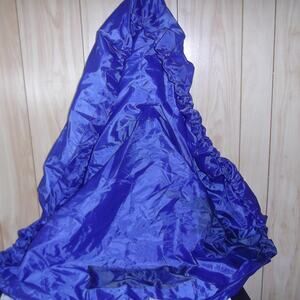 Large Blue Vinyl Light Weight Toy Sack with Shoulder Strap